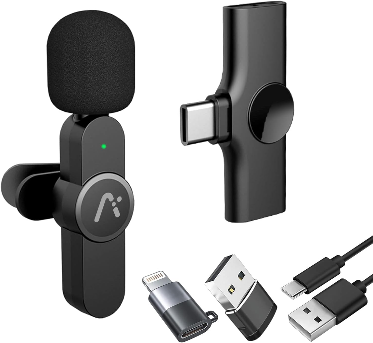 Wireless Clip Mic, Wireless Lavalier Microphones, Lapel Clip-On Microphone, for Iphone 15, Smartphone, Laptop, Video Recording, Tiktok, Facebook Live, Youtube Live Stream image number 5