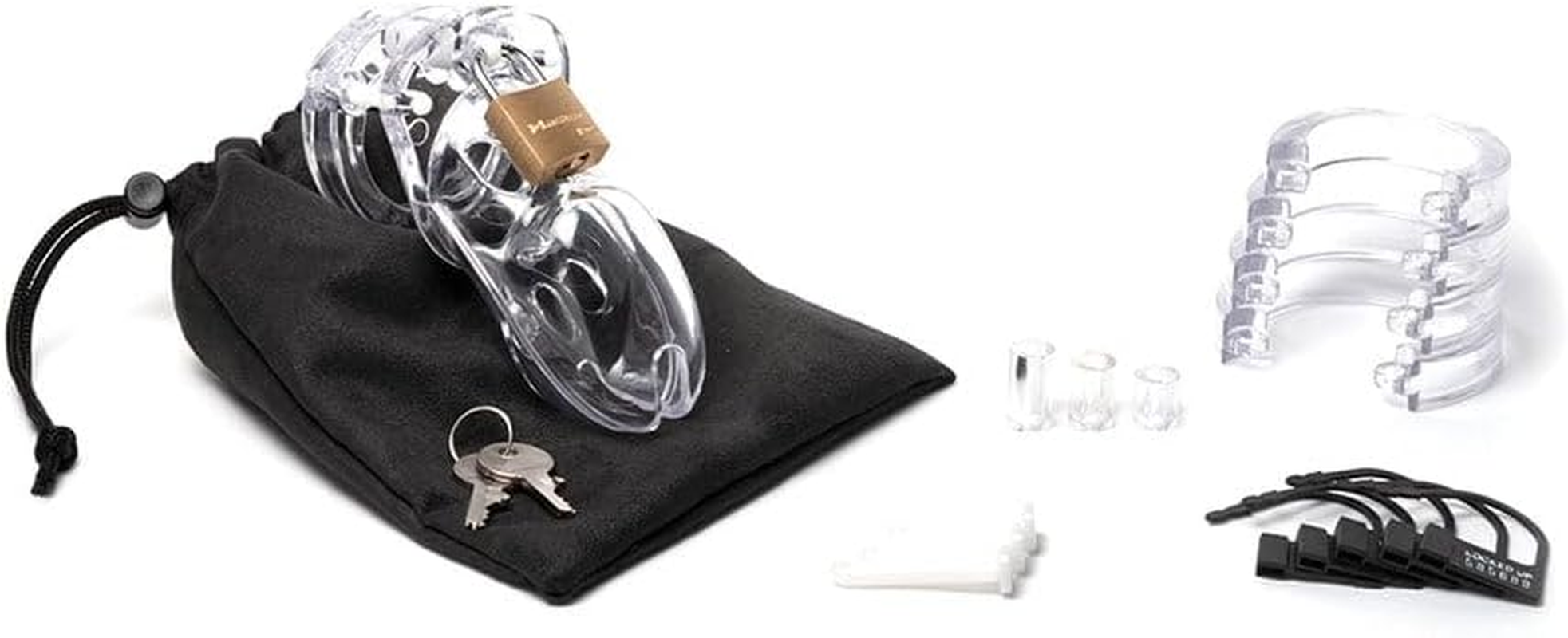 CB-X CB-3000 Chastity Cock Cage Kit, 37 Mm Size, Clear