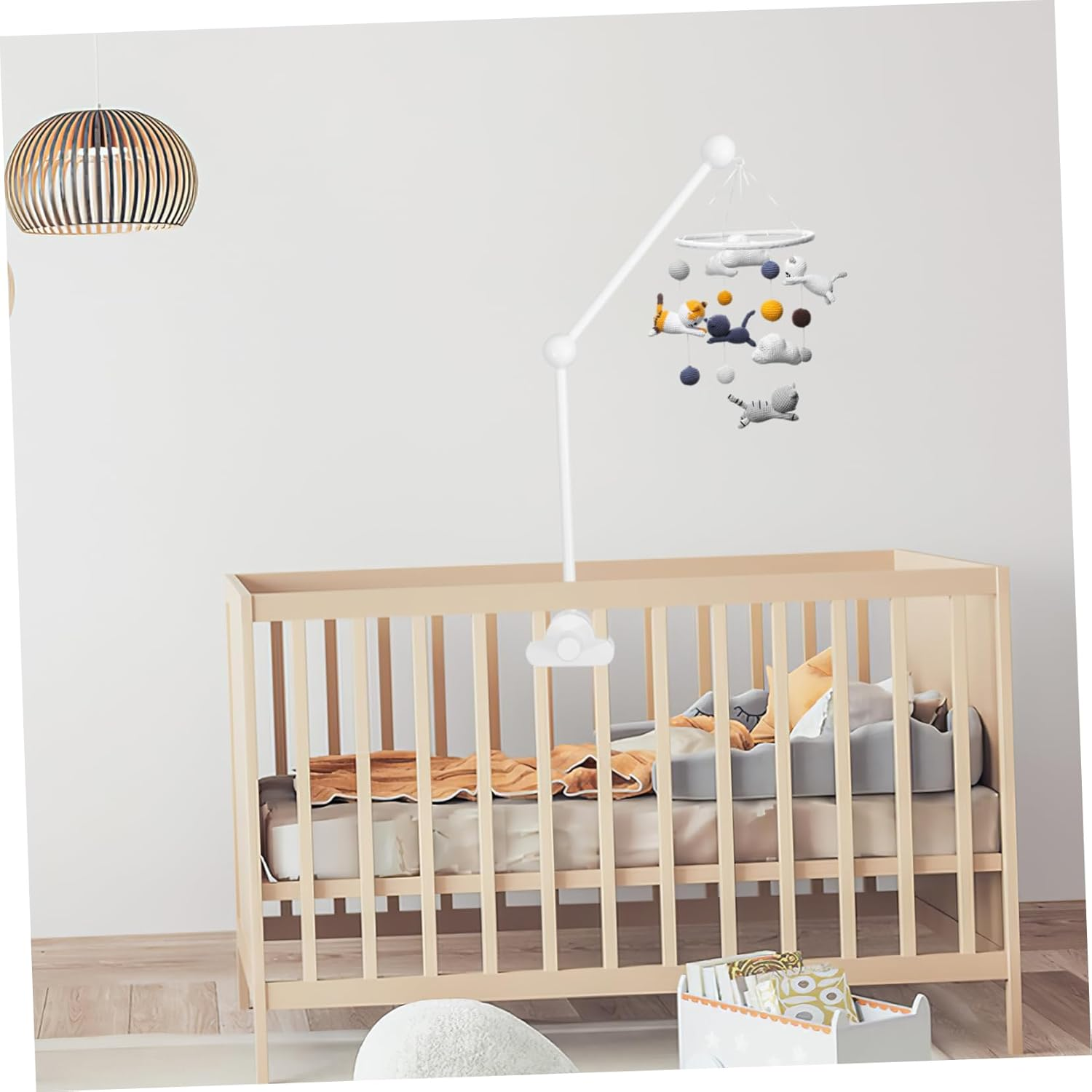 Crib Mobile Holder Arm Bed Bell Bracket for Cot Nursery Mobiles Stand For image number 4