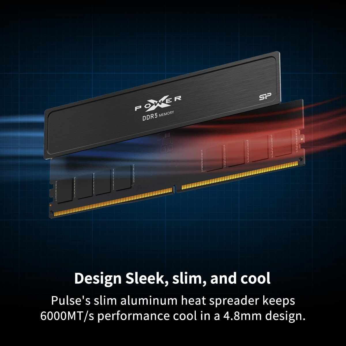 SP Silicon Power XPOWER Pulse 32GB (2X16Gb) CL36 DDR5 6000Mhz Gaming Memory Supports Intel XMP/AMD Expo UDIMM Desktop PC Computer RAM Memory - SP032GXLWU60FFDJ image number 2