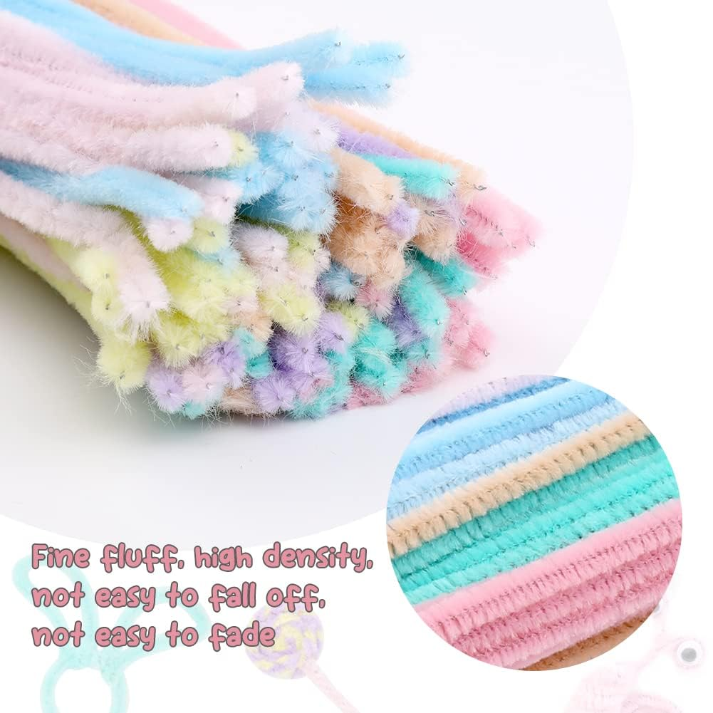 200 Pcs Pipe Cleaners Craft, Pipe Cleaners Chenille Stem,7 Assorted Colors Pipe Cleaners Craft Supplies for Pipe Cleaners DIY Arts Crafts Decorations image number 4