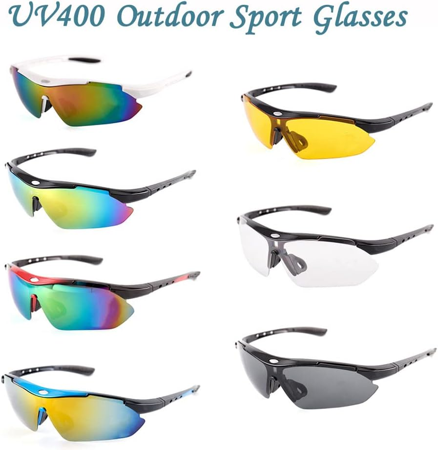 Sagasave Outdoor Sports Sunglasses, UV400 Protection Polarized Sunglasses, Men and Women anti Glare Glasses for Cycling, Fishing, Driving, Golf - Black image number 7