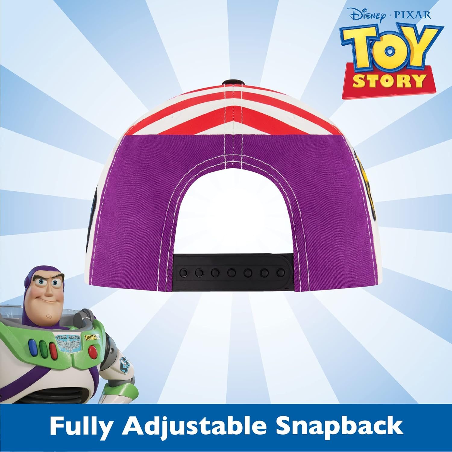 Concept One Disney Pixar Toy Story 4 Baseball Cap, Buzz Lightyear Adult Snapback Hat with Flat Brim image number 1