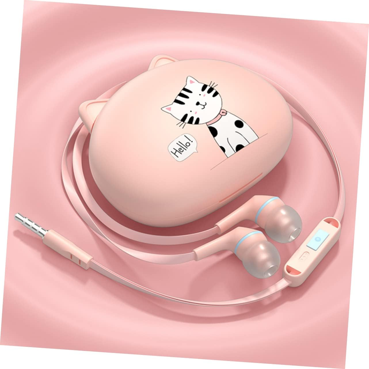 LIGIGWASH In-Ear Earbuds Wired Earphones with Microphone Universal Earphone Compatible with Popular Smartphone Brands Pink Wire Headphone for Mobile Phone Use image number 6