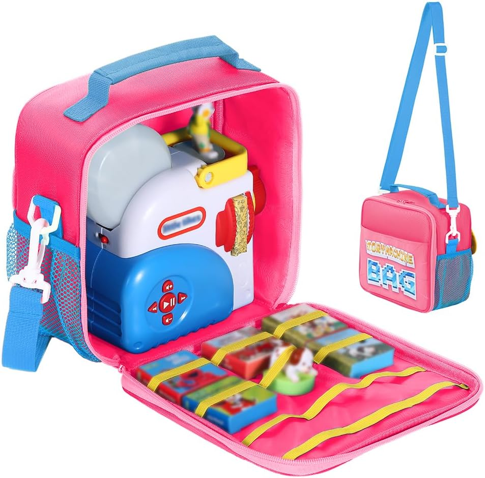Portable Bag Carrying Case Compatible with Little Tikes Story Dream Machine Books Starter Set and Character