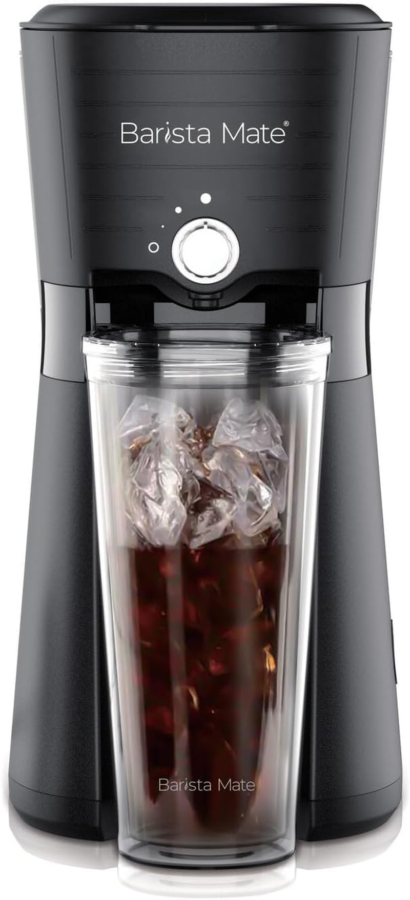 Healthy Choice Barista Mate by Healthy Choice Digital Iced Coffee Maker - Quick Brew, Rich Flavor, Reusable Tumbler with Straw, Integrated Measuring System, Reusable Coffee Filter - 10Oz Cup Included