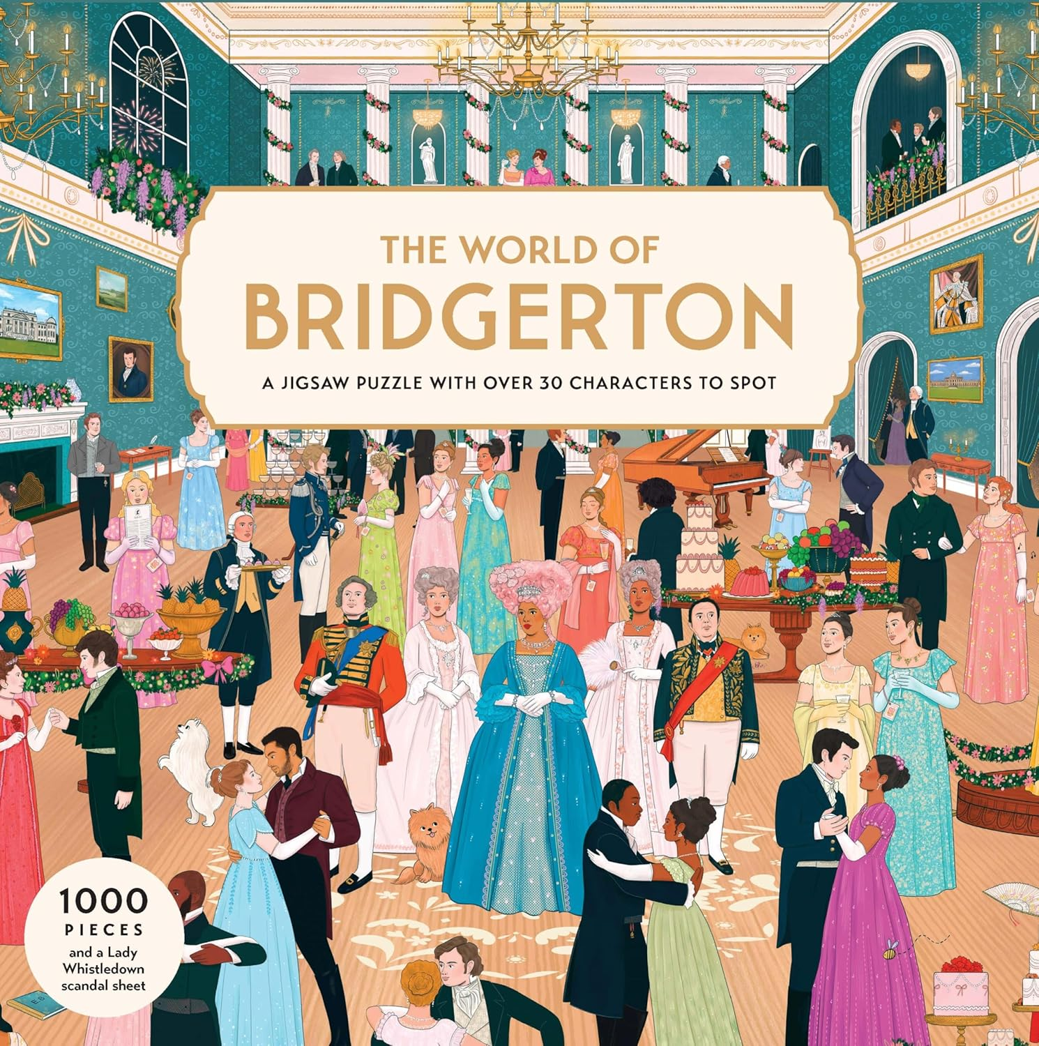 The World of Bridgerton 1000 Piece Puzzle: a 1000-Piece Jigsaw Puzzle with over 30 Characters to Spot image number 5