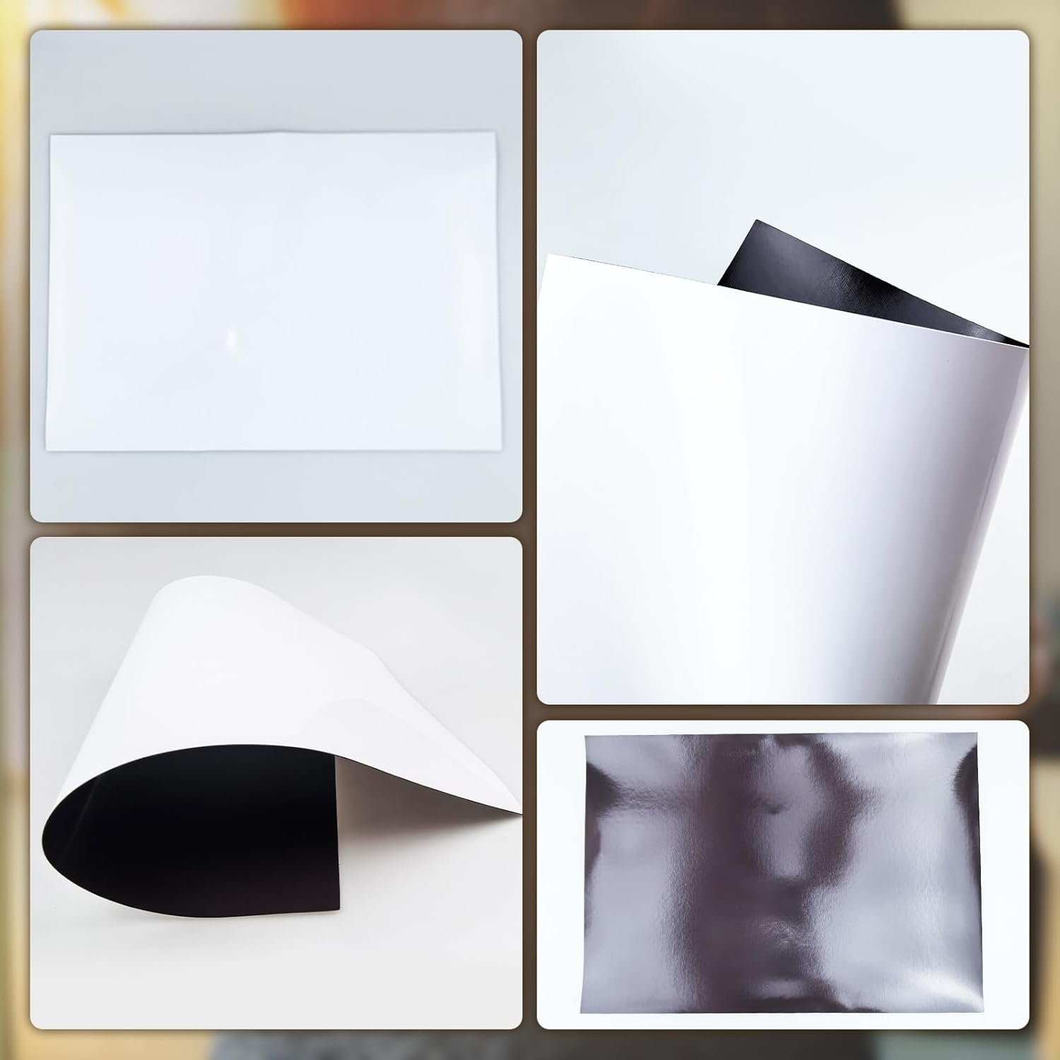 5 Pcs Printable Magnet Sheets, Thick Magnet Glossy Sheets A4 Flexible Magnetic Sheet Inkjet Printing Paper for Arts and Crafts image number 2