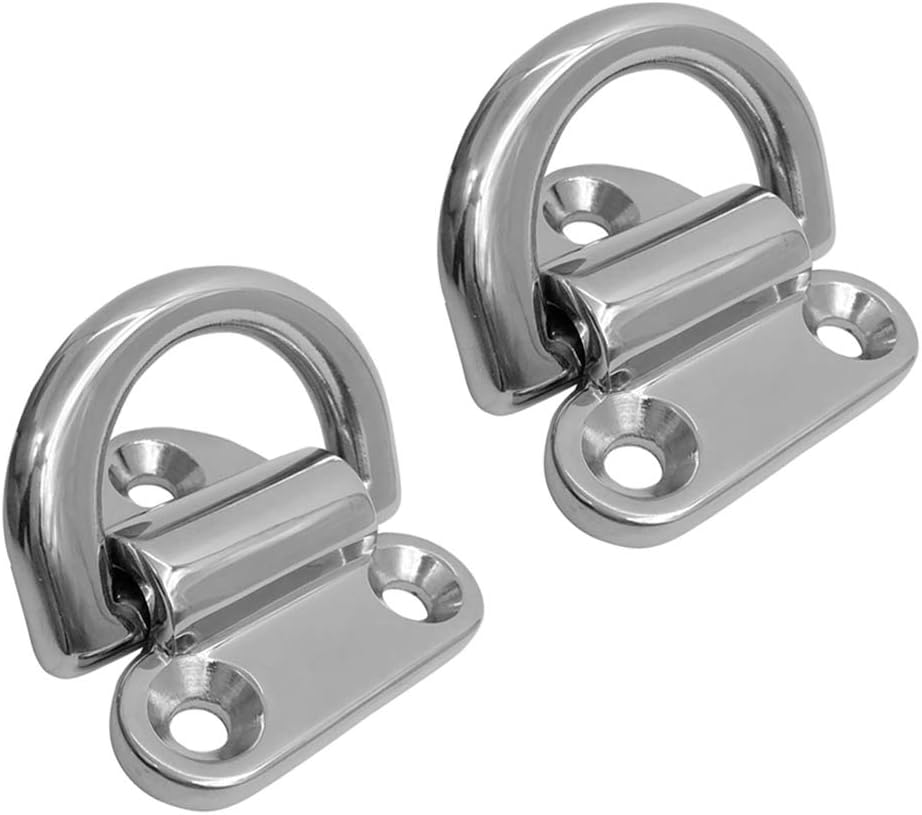 8Pcs 6Mm Folding Deck Pad Eyes/Lashing D Ring Tie Point Anchor Fixing - Marine Grade 316 Stainless Steel image number 6
