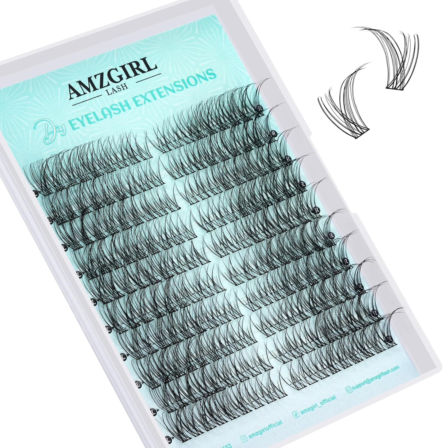 Wispy Lash Clusters Natural Cluster Eyelash Extension Left & Right Cat Eye 100Pcs Eyelashes Clusters DIY Lash Extensions Individual Lashes Clusters for Lash Beginners(Sunup,C-10Pairs) image number 4
