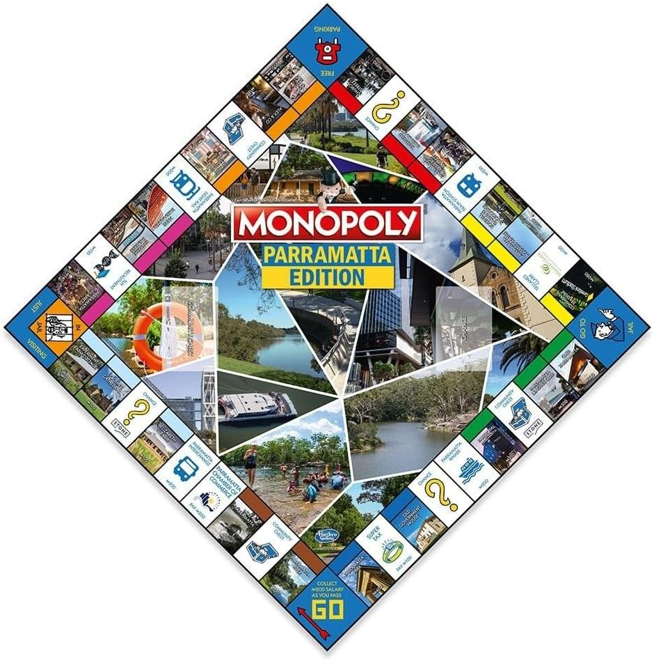 Monopoly: Parramatta Edition Board Game, Australia, New South Wales, One Size (WM03797-EN3-6)