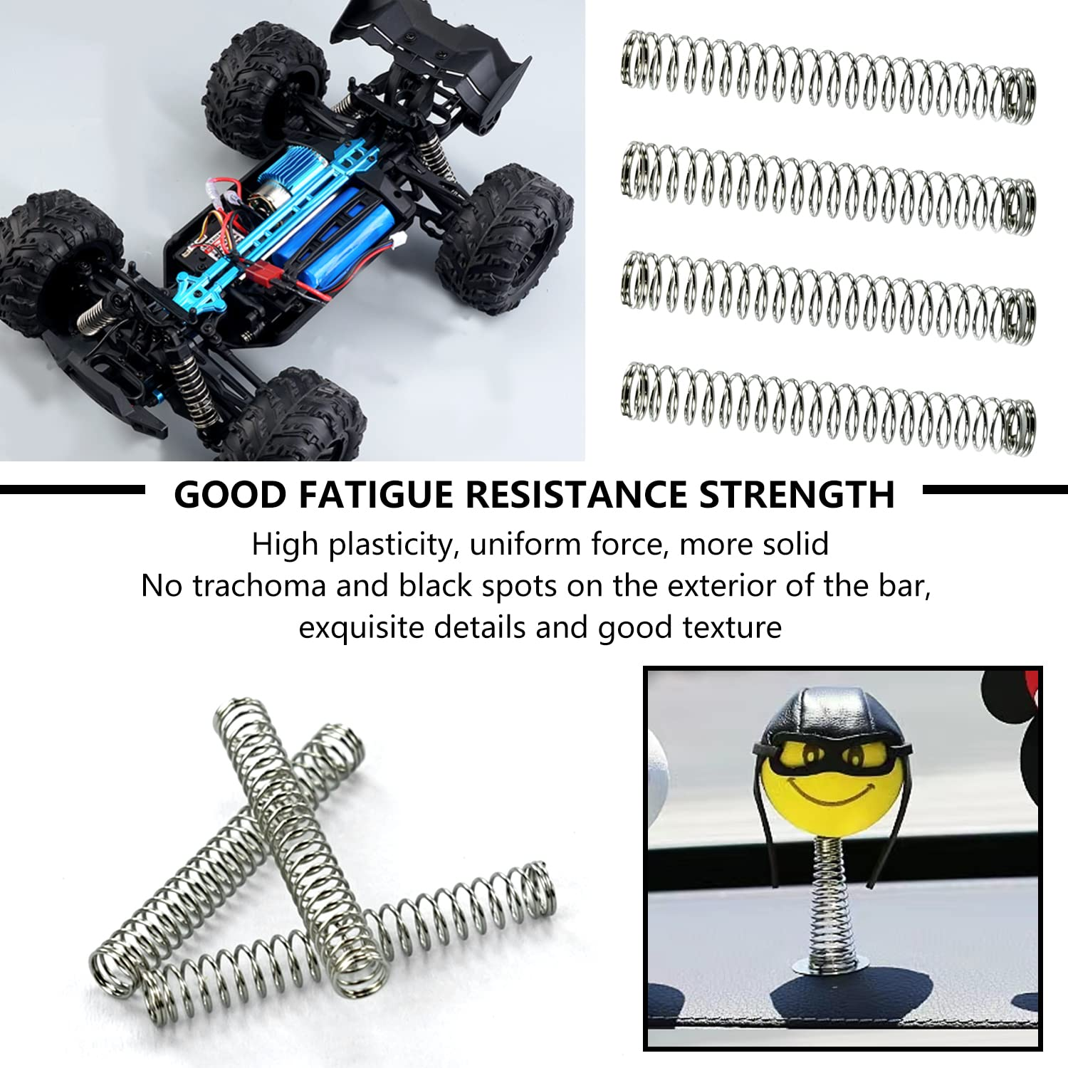 BOROLA 10PCS 25N Compression Springs, Stainless Steel Wire Dia 0.5Mm, OD 3Mm, 25Mm Free Length, 8Mm Compressed Length, Small Coil Springs for DIY Tools, Toys, Electronics, Repairs image number 5