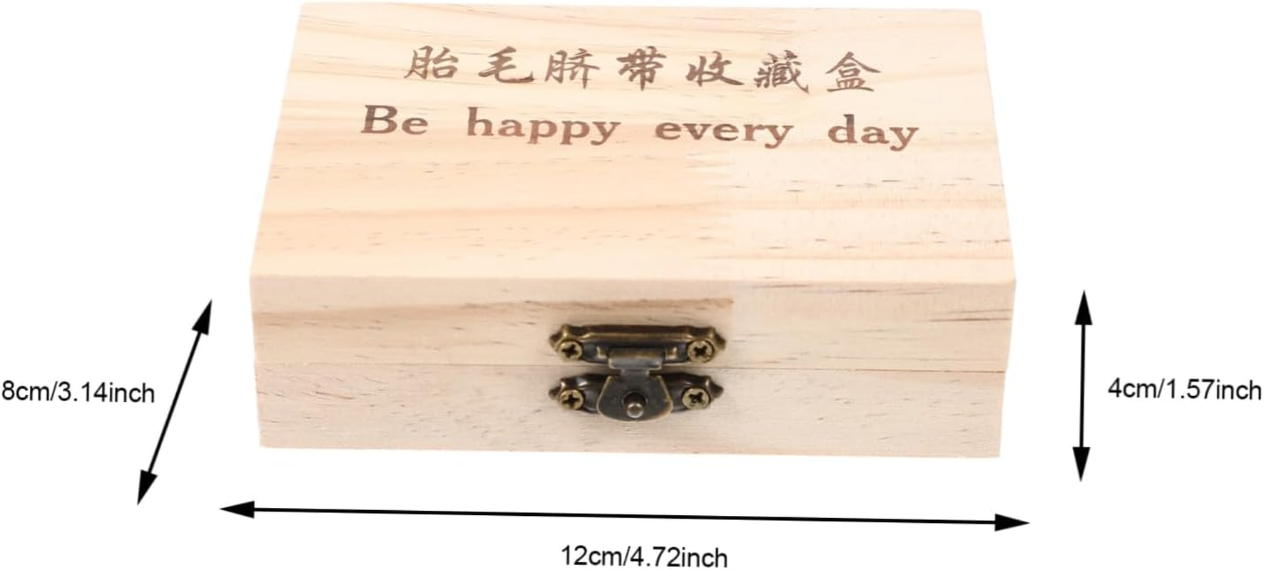 Wooden Storage Box for Teeth and Fetal Hair Preserving Souvenir Storage Bottle for First Haircut Keepsake image number 6