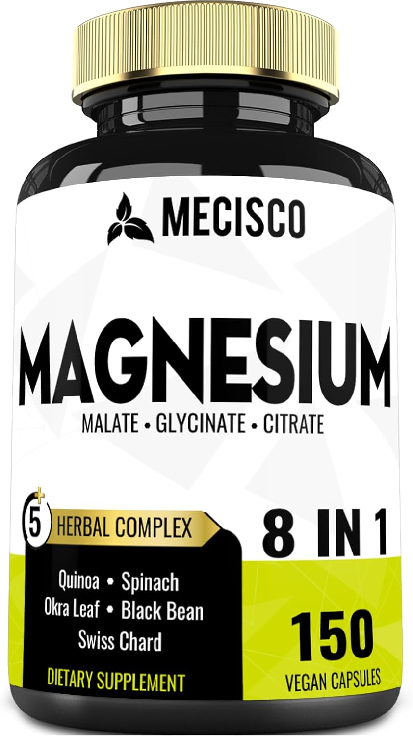 15500Mg Magnesium Complex Supplement Added Organic Spinach Leaf, Organic Swiss Chard Leaf, Okra Leaf, Quinoa & Black Bean - 150 Capsules for 75-Day Supply - Brain Support, Restful Mood & Immunity image number 6