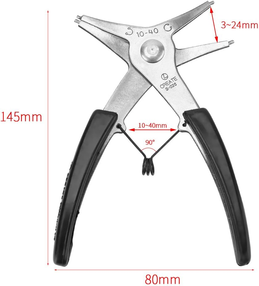 1Pc Snap Ring Pliers Internal/External Convertible Remove Retaining Rings Reassembling Tool image number 4