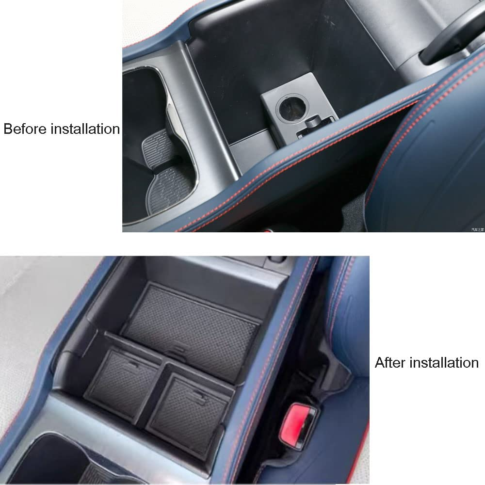 For BYD Atto 3 2024-2025 Center Console Organizer Tray and Car Door Storage Box and Armrest Box Storage Box（Total 6 Pcs） Atto3 Accessories(Au RHD) image number 6