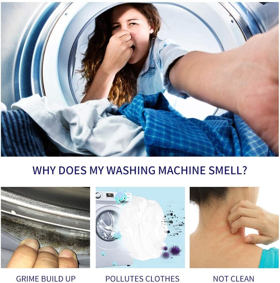 NATRUTH 30 Pack Washing Machine Cleaner Tablets, Solid Washer Deep Cleaning Tablet, Clean inside Drum and Laundry Tub Seal image number 5