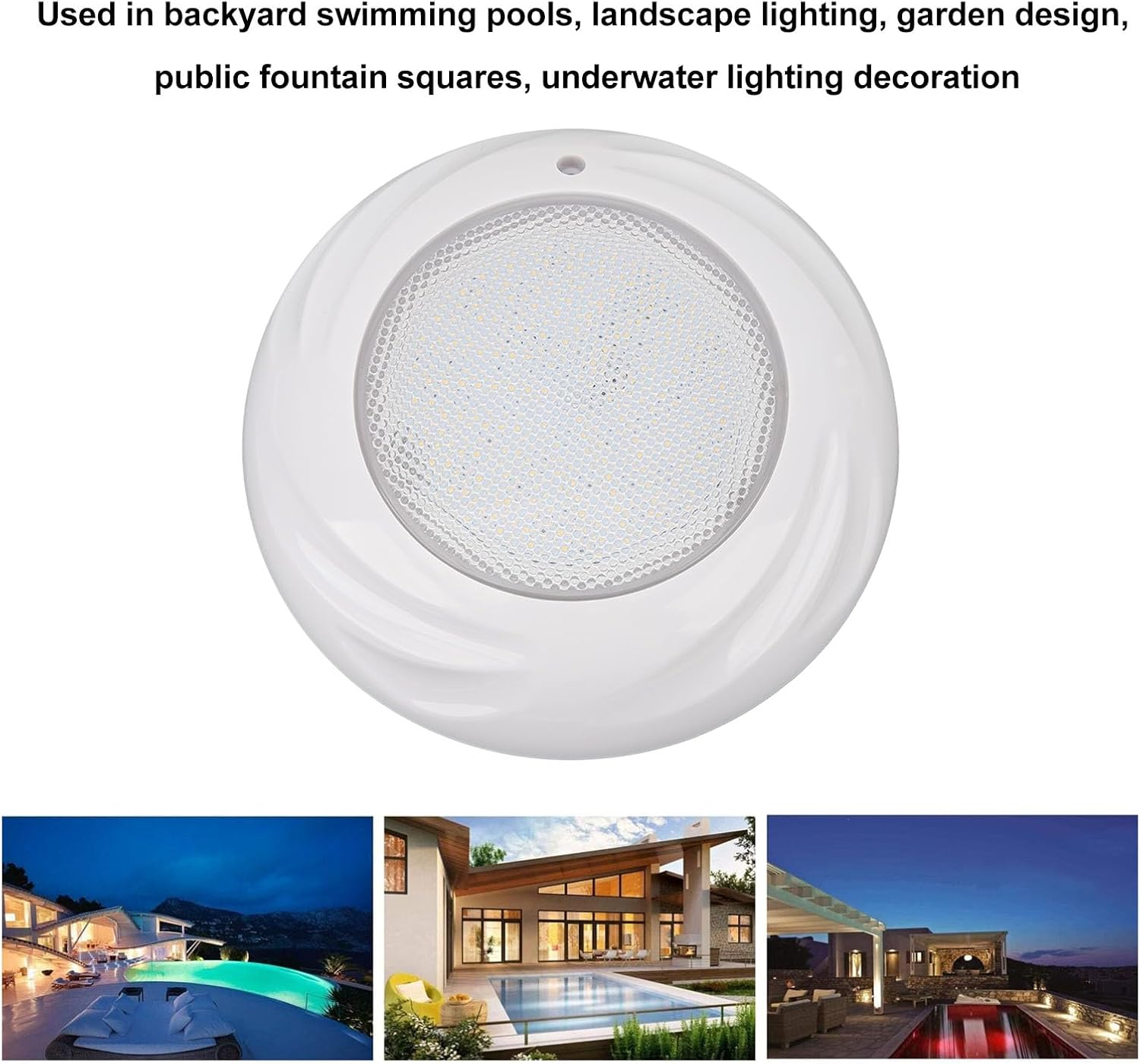 Underwater LED Pool Lights, IP68 Waterproof 12V 18W for Fountains, Ponds, Water Features image number 6