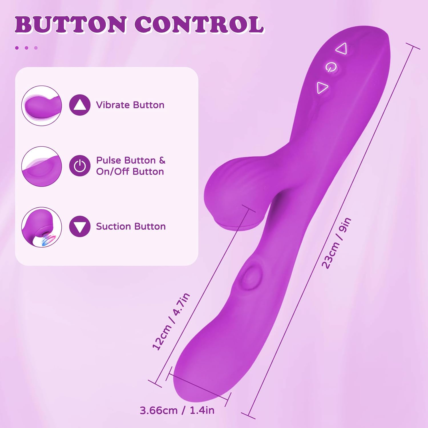 ZEZELIFE 3 in 1 Rabbit Vibrator Sex Toys for Women, 10 Vibration & 5 Suction & 5 Pulse Modes, G-Spot Dildo with Clitoral Nipple Stimulator, 3 Motor Vaginal Sex Toys, Erotic Toys for Couples Pleasure (Purple)