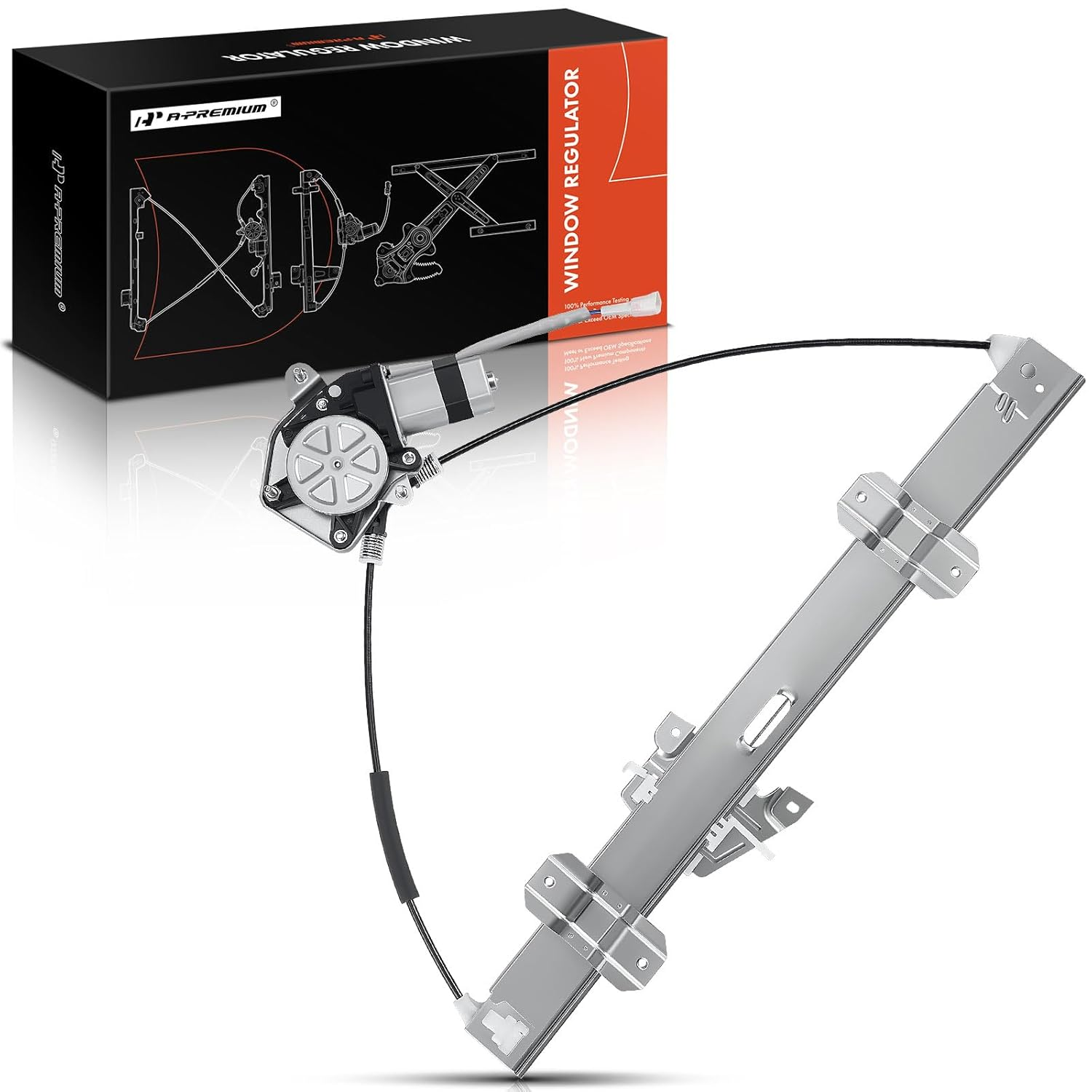 A-Premium Power Window Regulator with Motor Compatible with Chevy Tracker Suzuki Vitara Grand Vitara 1999-2004 Front Passenger Side image number 4