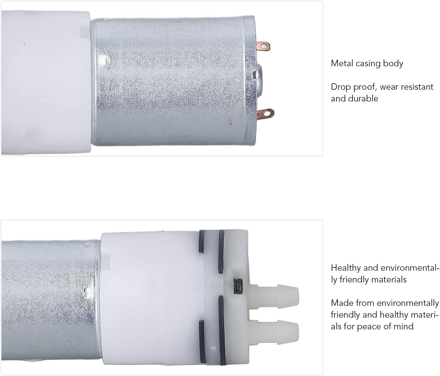 Micro Air Pump Motor, DC 12V Micro Vacuum Air Pump Corrosion Resistant Low Voltage for Air Conditioner Drain Pump