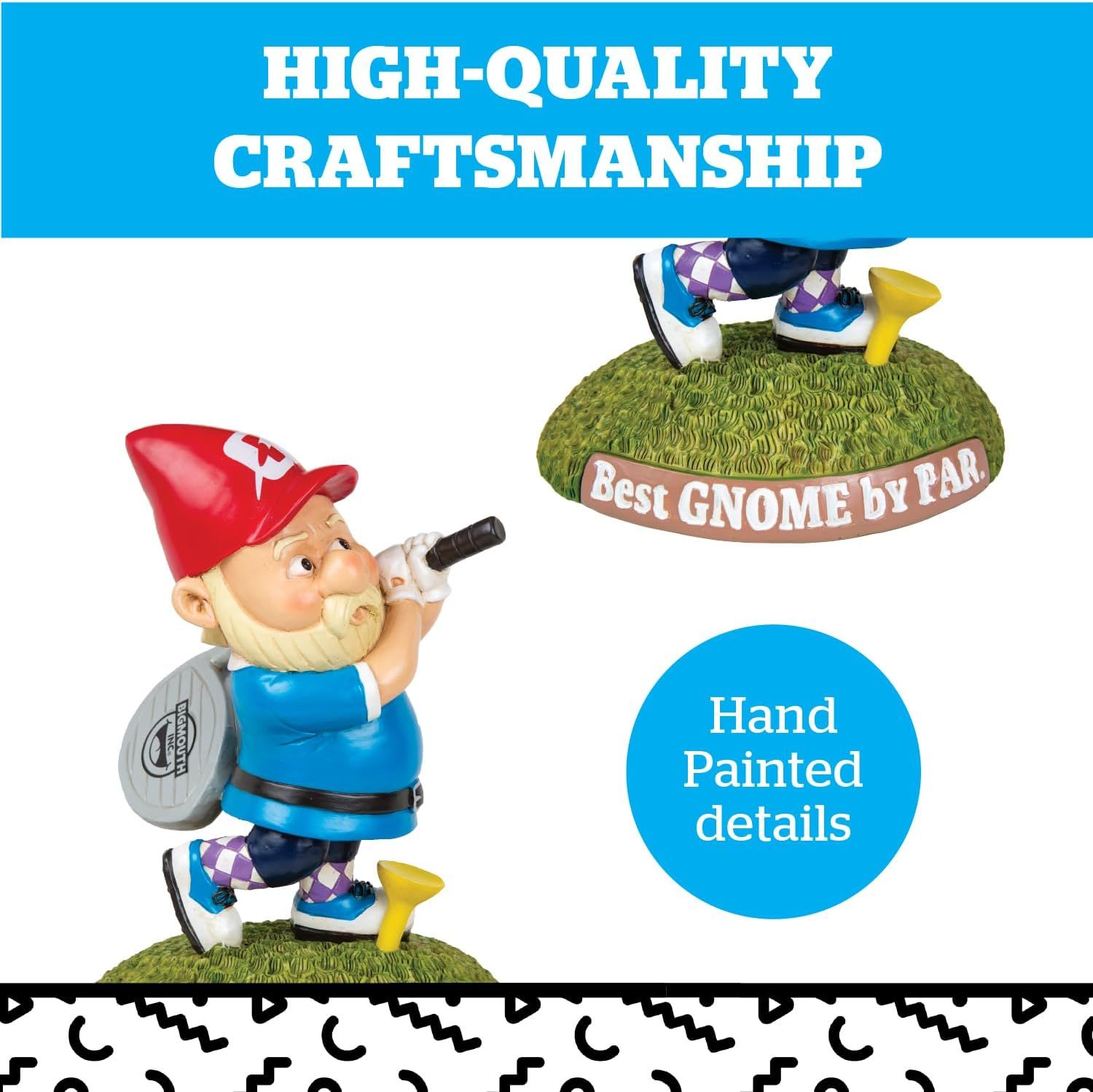 Bigmouth Inc Golfing Gnome Statue - Fun Desktop Decoration, Office Humor Figurine, Home Office Desk Accessory, Unique Golf Gift, Men'S Office Decor, 24-BNY-6003 image number 2