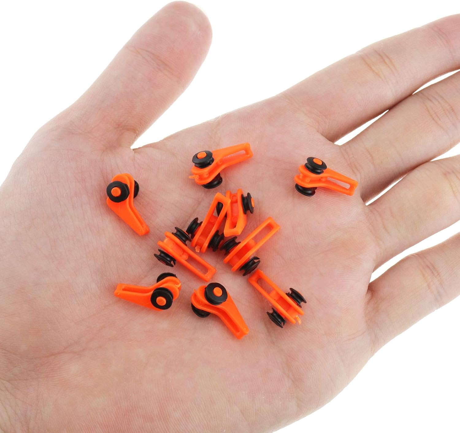 SING F LTD 10X Hooks for Fishing Rod Plastic Hook Keeper Fish Rods Tackle Accessory, Orange image number 1