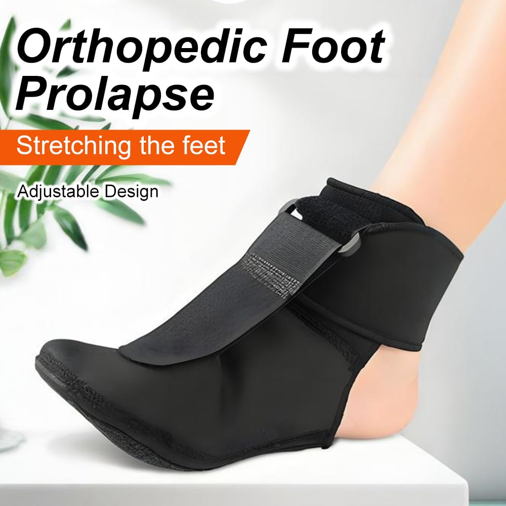 Plantar Fasciitis Night Splint Socks, Heel Pain Relief Plantar Fasciitis, Soft Stretching Boot Splint for Aching Feet & Heel Relief, Plantar Fasciitis Night Splint Sock, Right or Left Foot for Achilles Tendonitis Drop Foot (S) image number 1