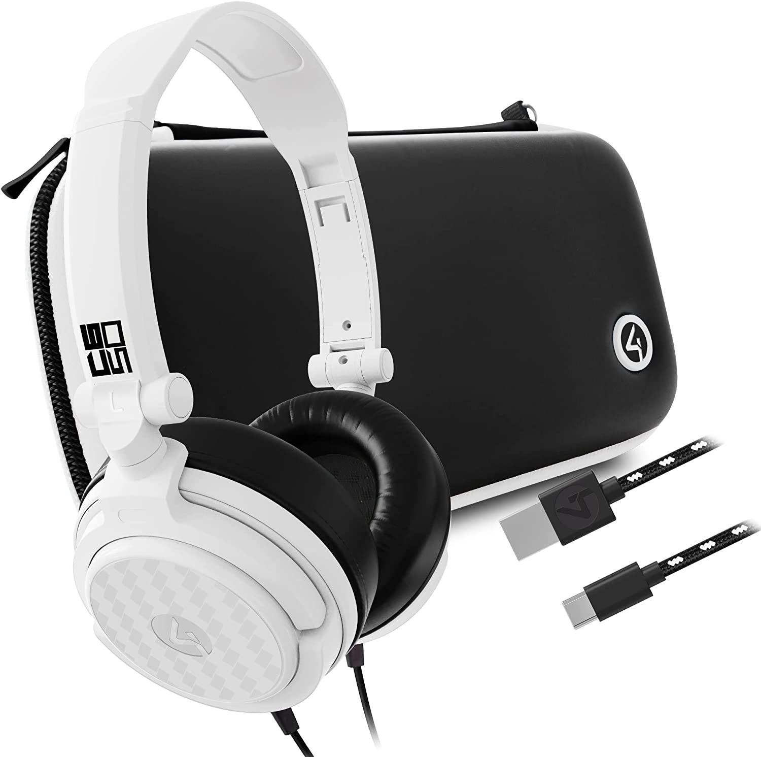 4Gamers Premium Travel Kit for Nintendo Switch & Switch Lite - Black/White