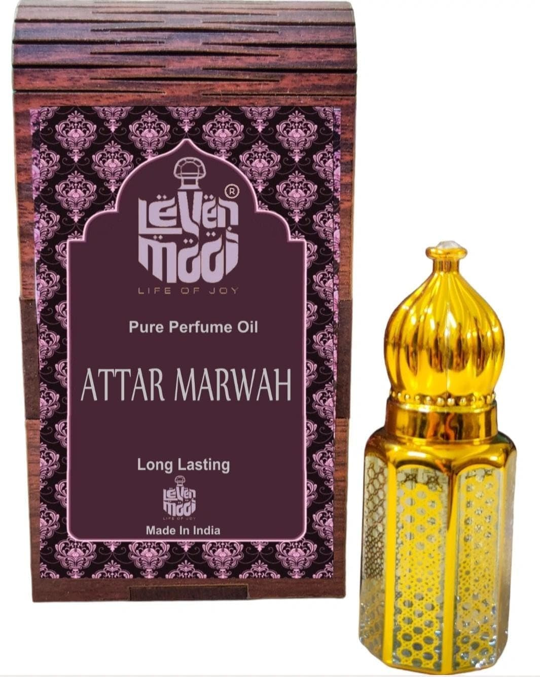 LEVENMOOI MARWAH Wooden Attar for Suitable for Daily Uses,Occasions & Parties Long Lasting Fragrance Roll on Perfume Oil Leak Proof Available in Travel Size for Unisex 3ML image number 3