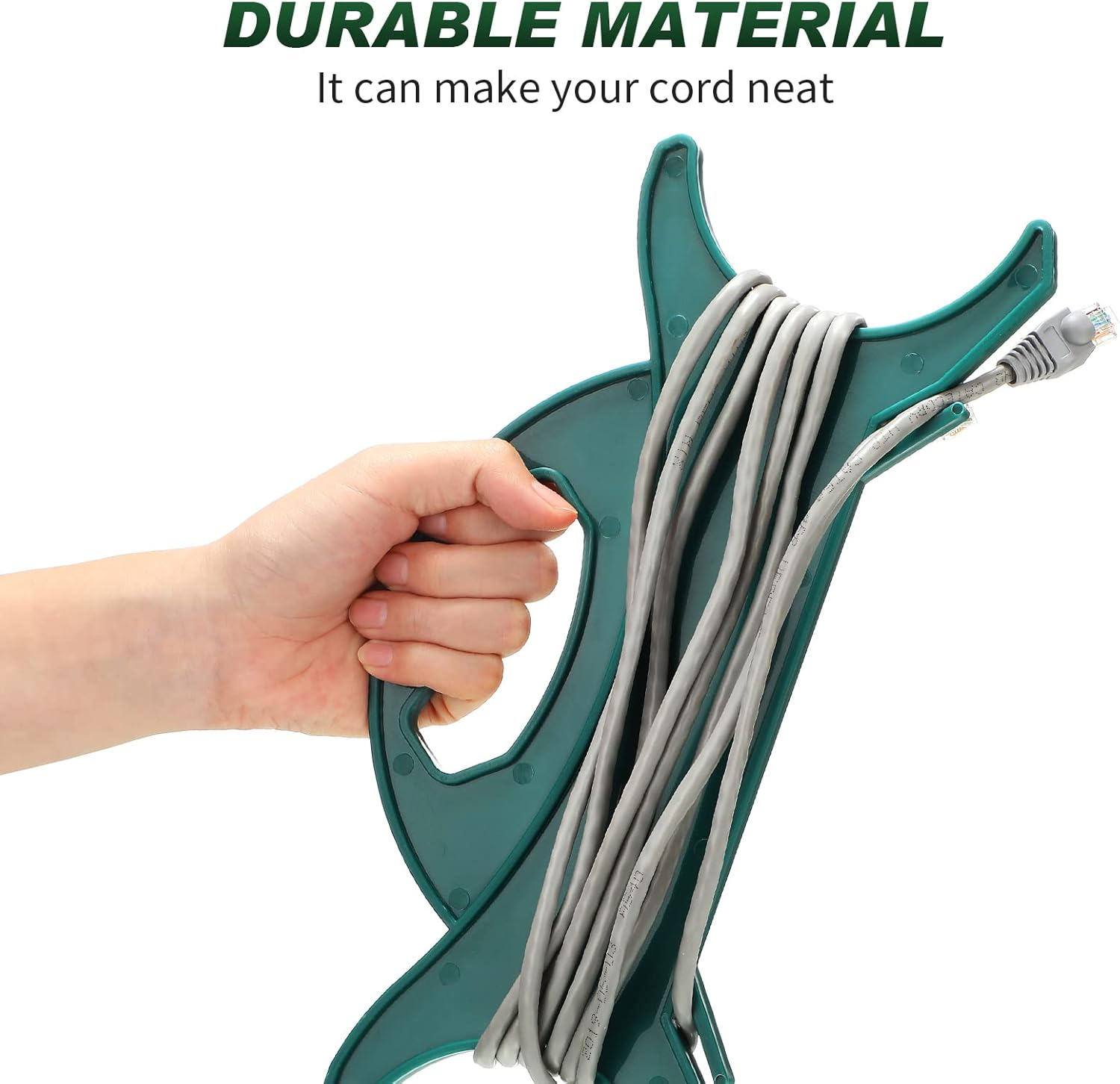 All Purpose Light and Cord Wind up Reel Extension Cord Storage Organizer Holder Christmas Light Organizer Wrap Wind up Value Pack for Wire Hose Storage(Atrovirens,8 Pieces) image number 6