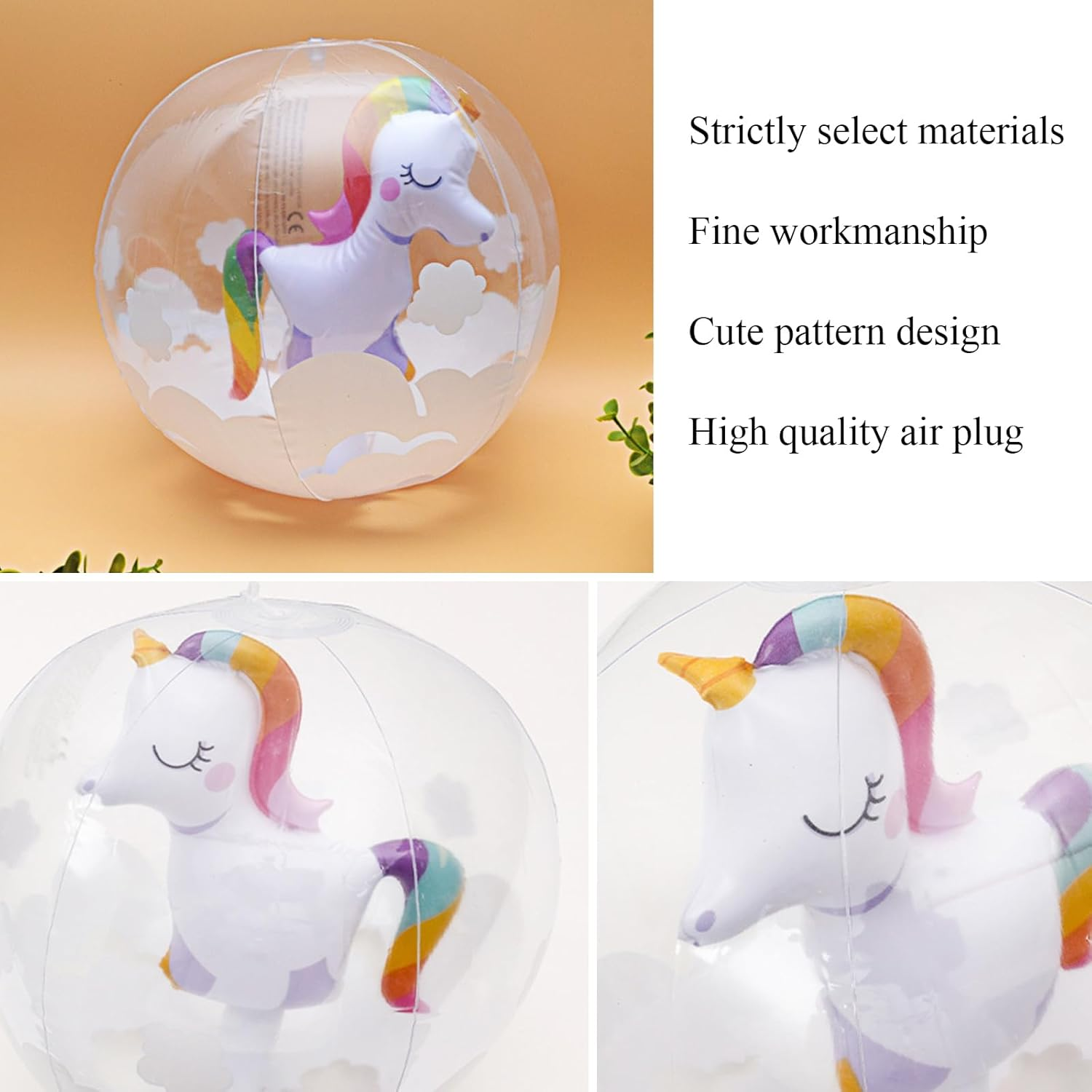 Pack of 2 Inflatable Water Balls, Inflatable Beach Balls, Water Ball, Children'S Beach Ball, Pool Party Toy for Children, Adults, Beach, Pool Party, Outdoor Activities, Diameter 30 Cm image number 3