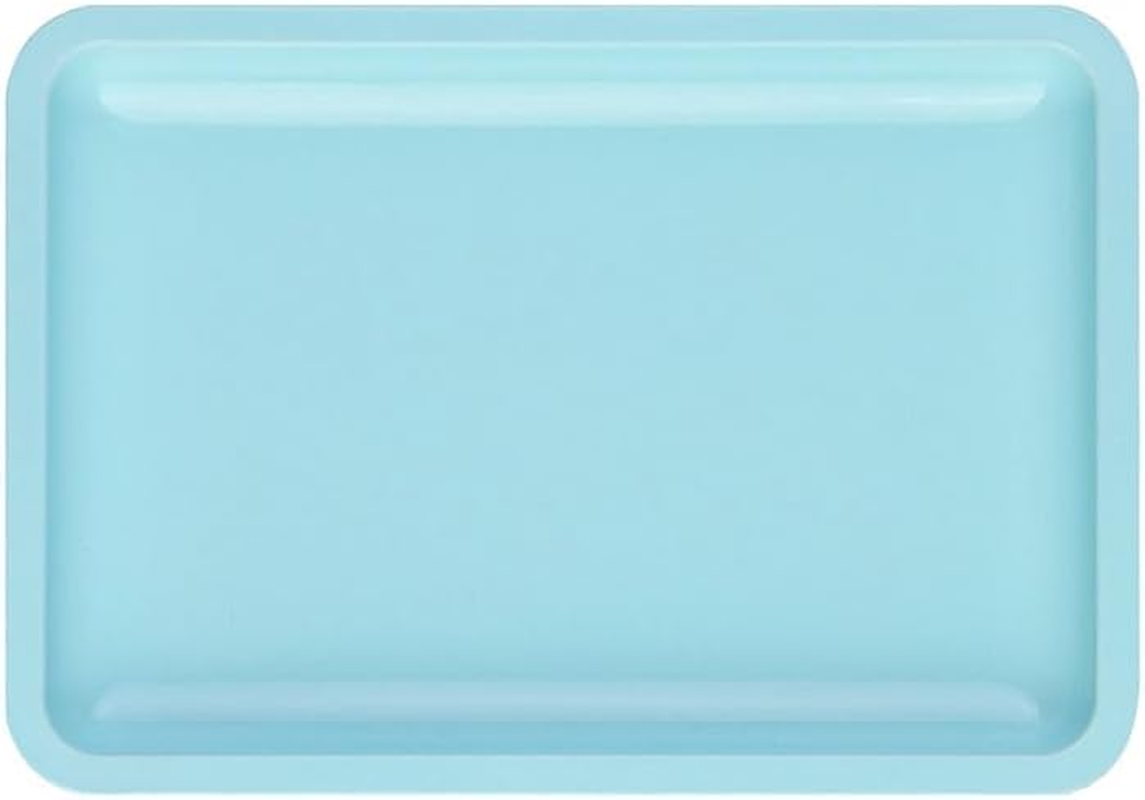 1 PCS Blue Stainless Steel Tray, Small Decorative Storage Tray for Bathroom, Washbasin, Bedroom, Foyer, Kitchen