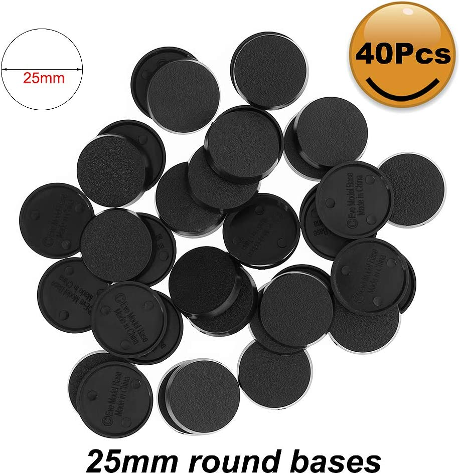 60Pcs 25Mm round Plastic Model Bases for Wargames Table Games MB325 image number 4