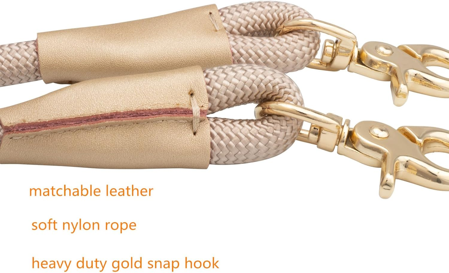 Multifunctional 7FT Hands Free Crossbody Nylon Rope Dog Leash, 2 Snap Hooks Dog Leash Hands Free for All Breeds - Blue image number 2