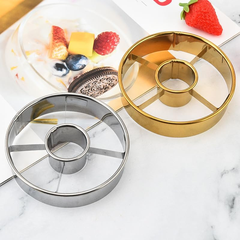 2Pcs Stainless Steel Doughnut Cutters,Doughnut Cutters Mousse Ring Cookie Chocolate Cake Mold,Stainless Steel Donut Mold Desserts Bread Cutter,Stainless Steel Doughnut Cutter,Mousse Molds Bread Molds image number 5