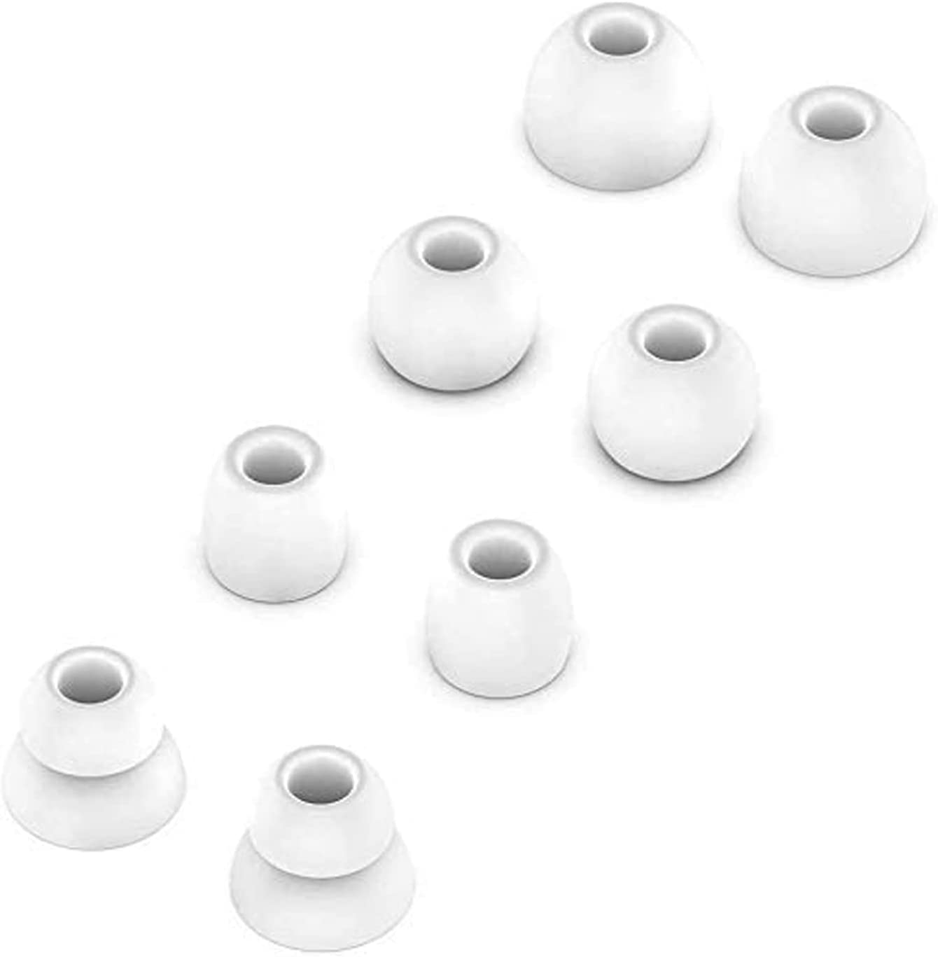 Replacement Earbuds Silicone Ear Buds Tips Compatible with Beats by Dr Dre Powerbeats Pro Wireless Earphones (White 8Pcs)