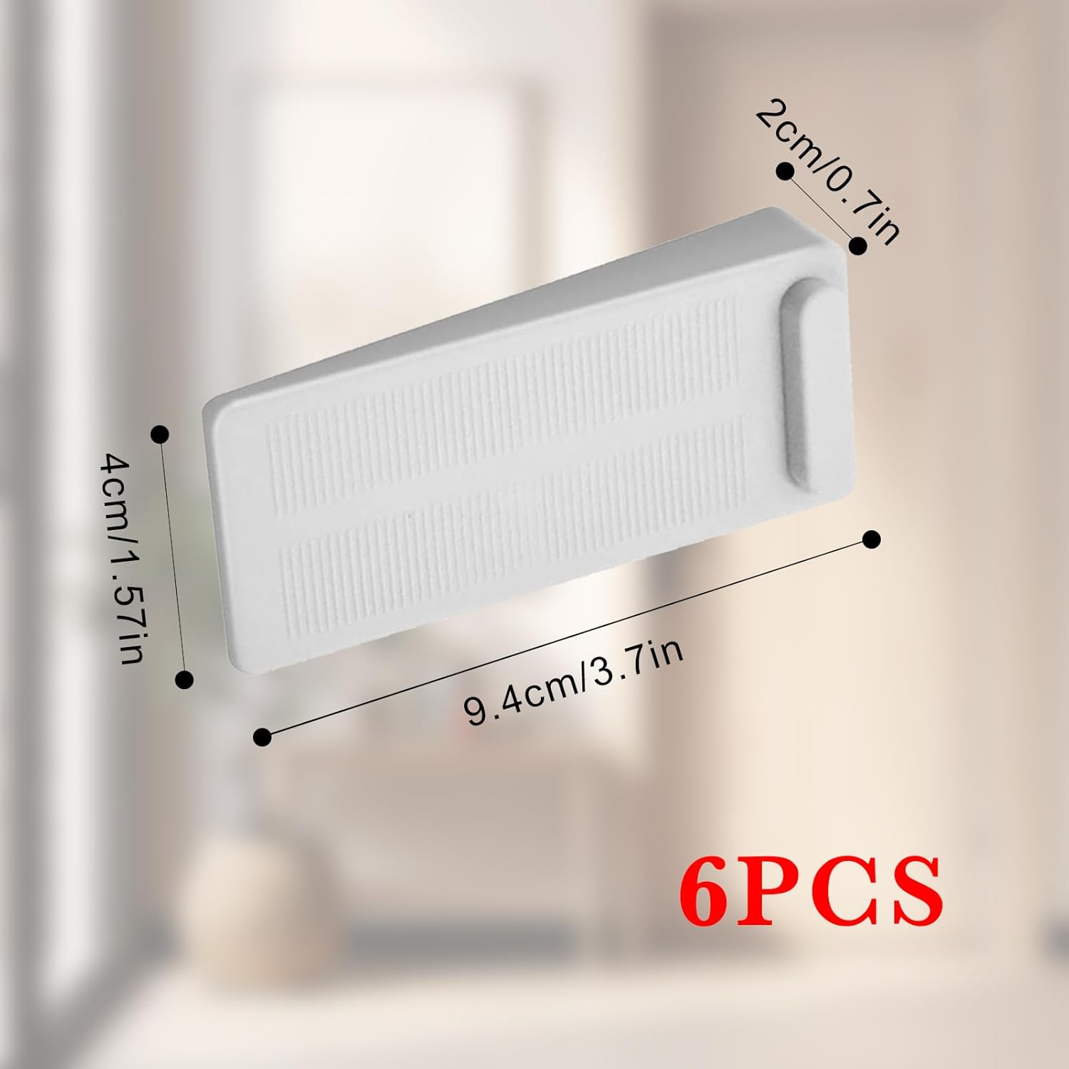 6PCS Rubber Door Stopper Wedge,Doors Hardware & Locks,Doorstops for inside Backstairs/Bottom of Door/Wall,Door Noise Blocker,Backstairs Sound Blocker,Door Stopper Security,Gate Jammer,Gate Stop Alarm image number 4