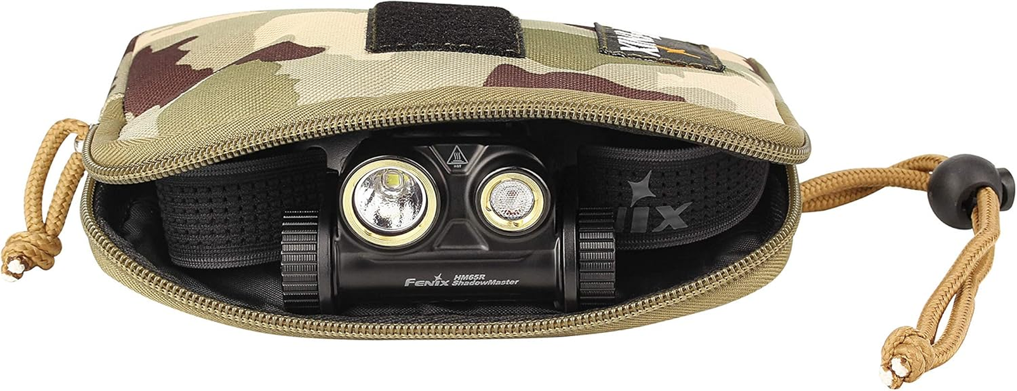 Fenix APB-30 Camouflage Storage Bag for Led Headlamp &ndash; Compact & Waterproof EDC Pouch with 4 Inner Pockets for Storing Camping Gear, Batteries, Head Torch and Tactical Accessories image number 4
