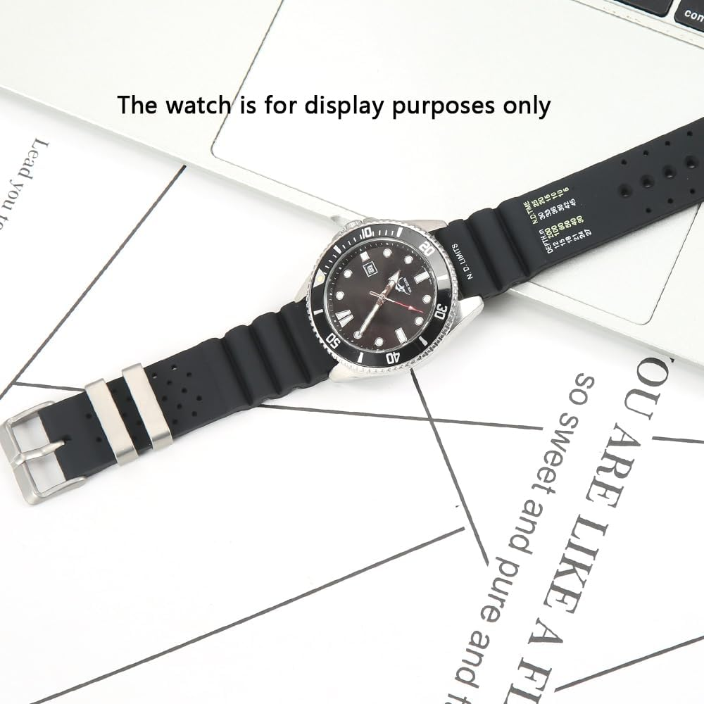 XBHSW 22Mm Silicone Watch Band Compatible with Citizen Eco Diver Smartwatch Interchangeable Strap Watch Bracelet image number 6