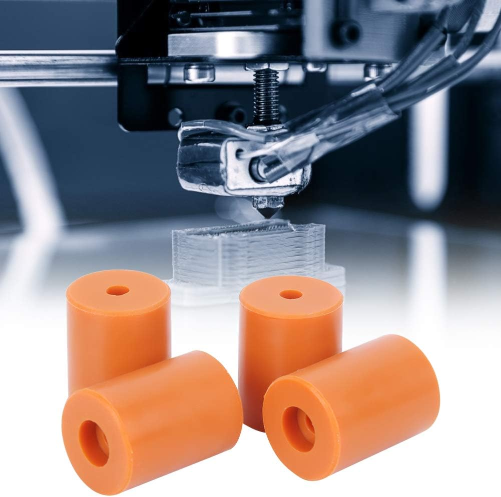 Marhynchus 4Pcs Silicone Hot Bed Leveling Column 3D Printer Hot Bed Mounts Column Fit for Ender-2/Ender 3/Ender 3 Pro/Cr-10/10S PRO Orange image number 2
