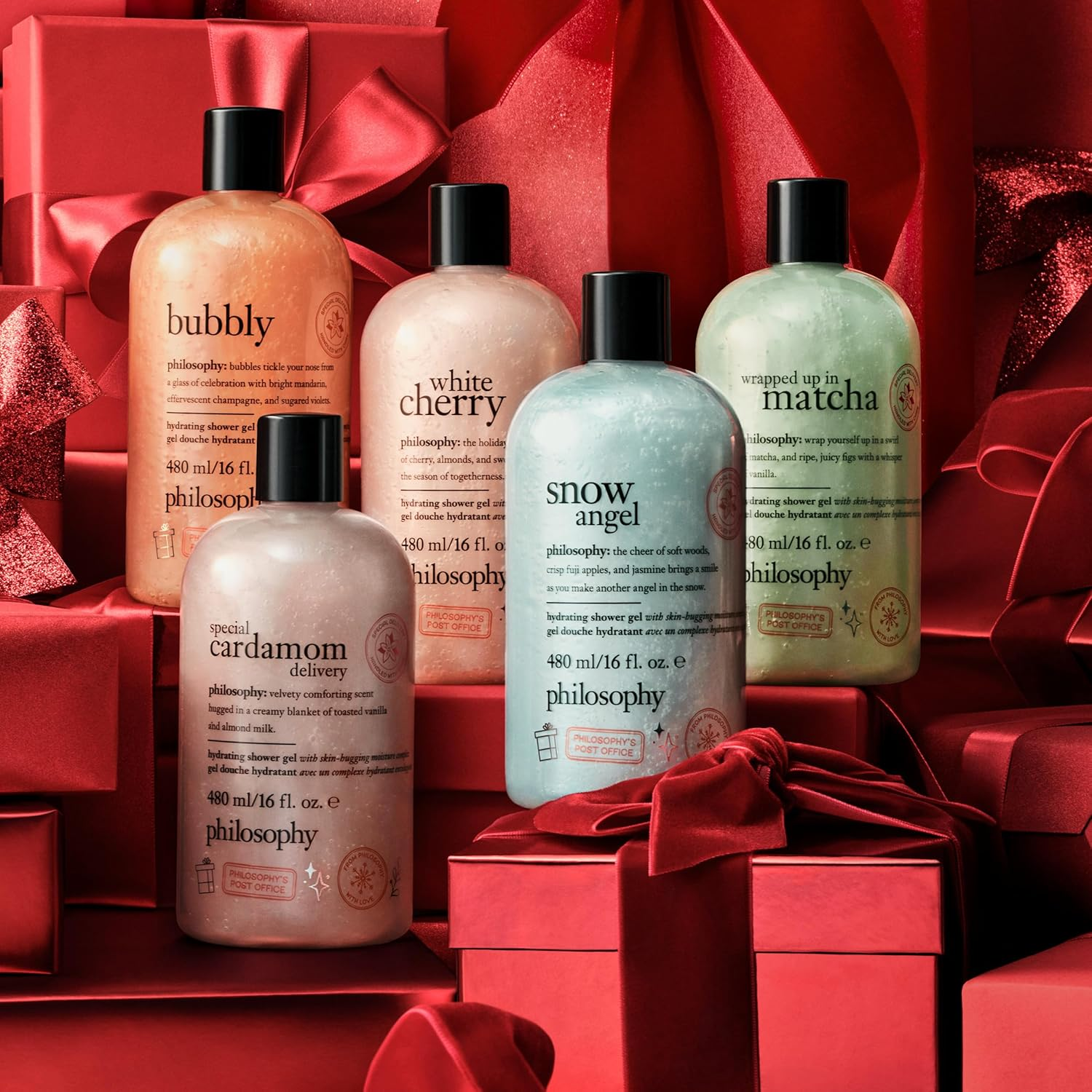 Philosophy White Cherry Hydrating Shower Gel, Bubble Bath, & Shampoo, 480Ml image number 1