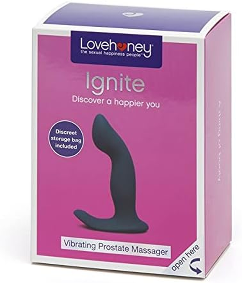 Lovehoney Blue Ignite 20 Function Vibrating Prostate Massager Adult Toy - Silicone - Waterproof & USB Rechargeable image number 1