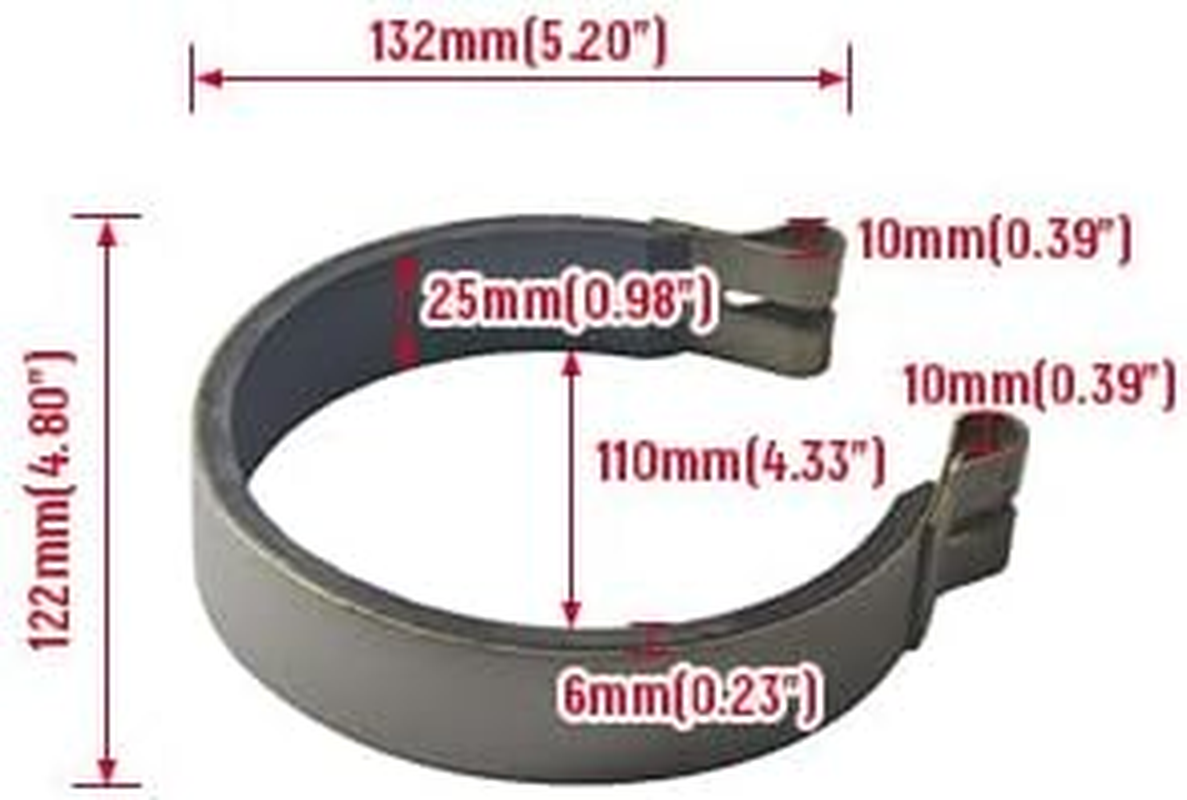 Rear 4" Drum Brake Band Pin with 65" Cable for Go Kart 5/8" Bore & 3/16" Keyway Black for Mini Bike 212Cc 196Cc 6.5Hp Dune Buggies Drift Trike Heavy Duty Go Kart Cart with Hardware Kit image number 1