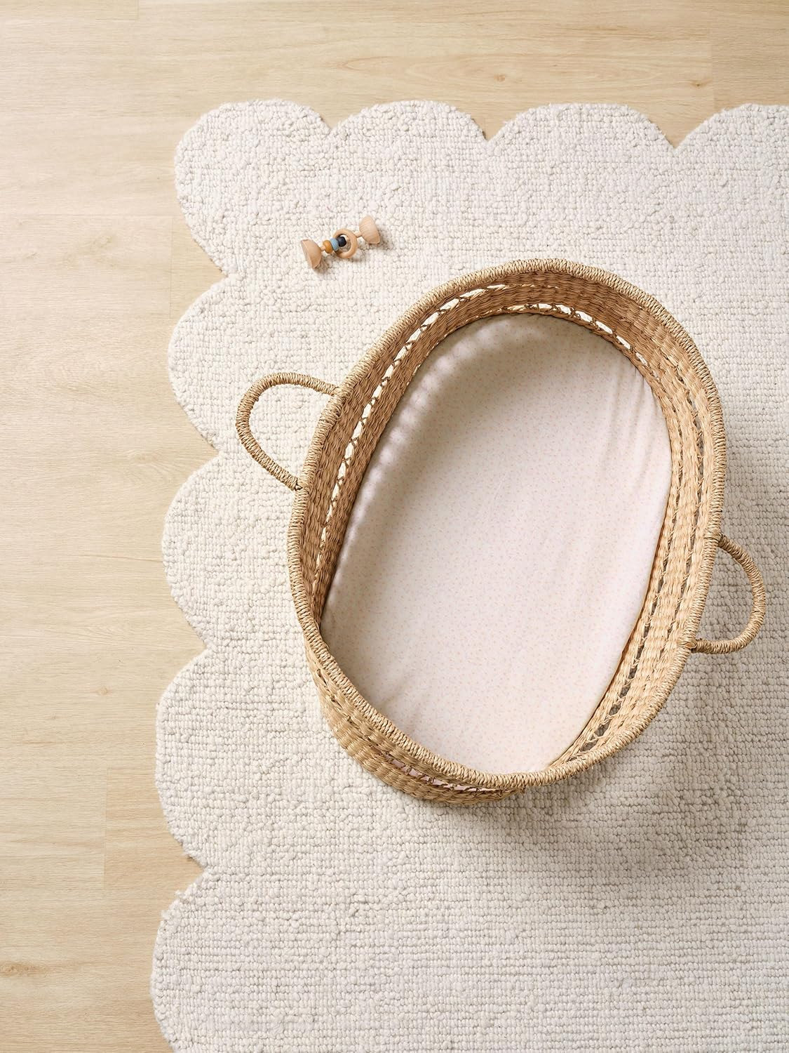 Linen House Kids Lottie Cotton Percale Bassinet Fitted Sheet 2-Piece Set