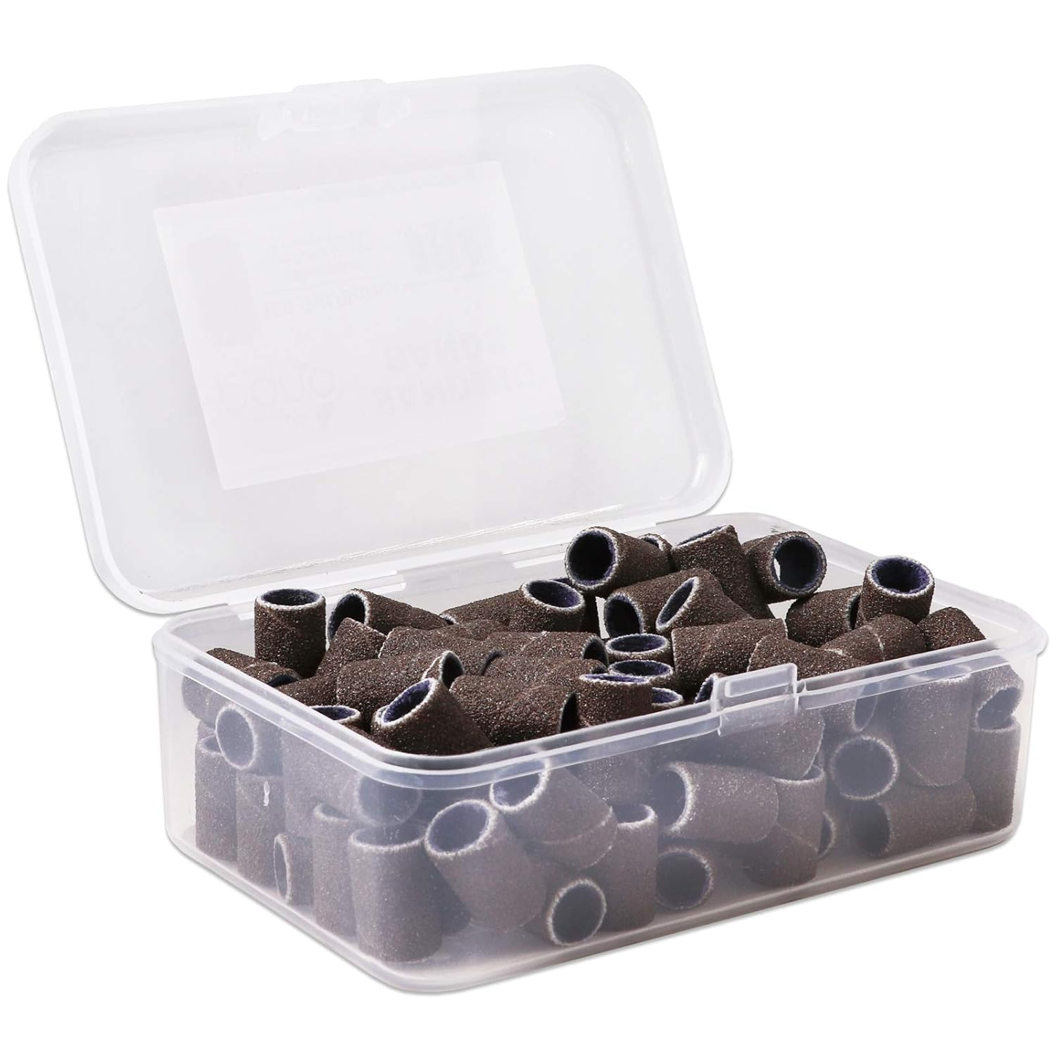 PANA 100 Pieces Nail Sanding Bands Professional Nail Manicure Great Fit for Nail Drill Bits for Acrylic Nails (240 Grit, Brown) image number 2