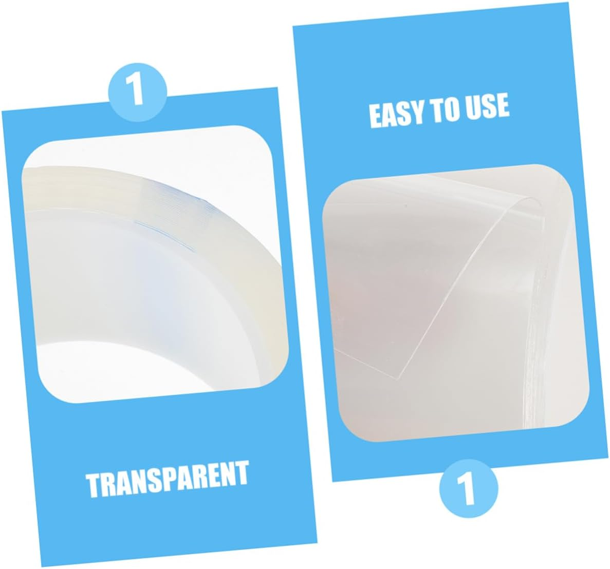 2Rolls Transparent Weather Stripping Seal Tape Wide High Adhesion Window and Door Seal for Dust Wind and Insulation image number 4