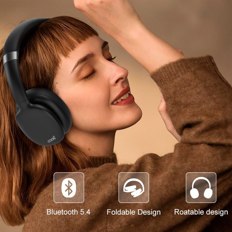 Cool Bluetooth Stereo Headphones Scooter Beige image number 2