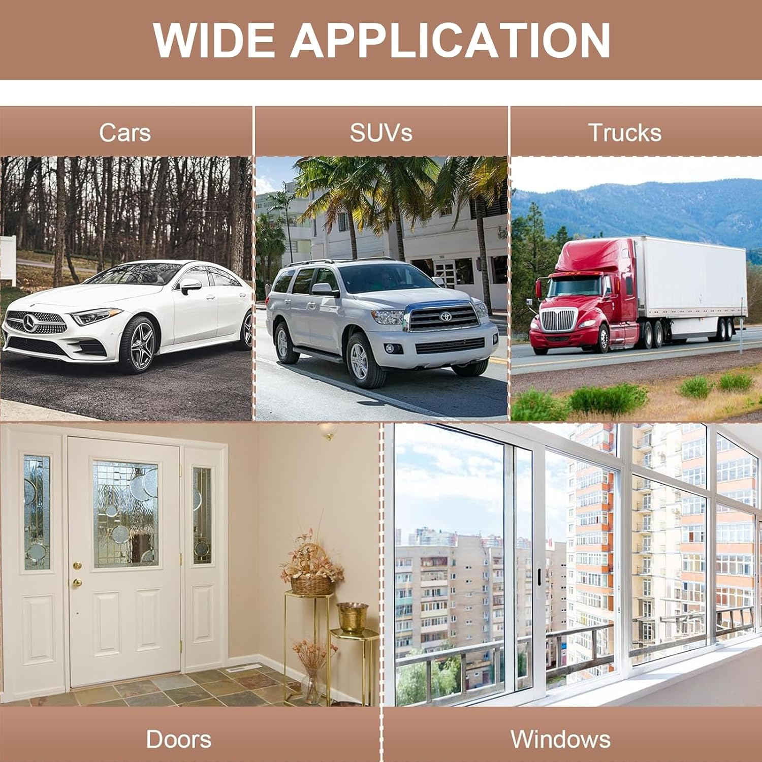 MAEZOE 10M Car Door Seal Strip 16X16Mm &ndash; Noise Reduction & Waterproof Weather Stripping &ndash; Easy Install Rubber Seal for Cars, Trucks, Rvs & Home Windows