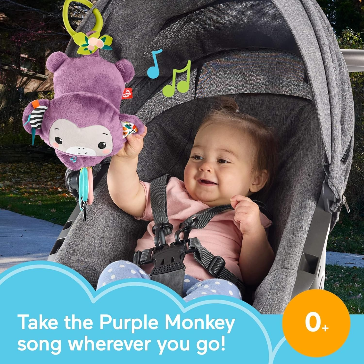 Fisher-Price Sing & Go Purple Monkey image number 3